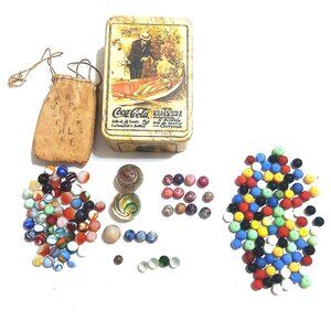 🎯 Large Vintage Marble Collection – Shooters, Clay Bennington Style & Glass